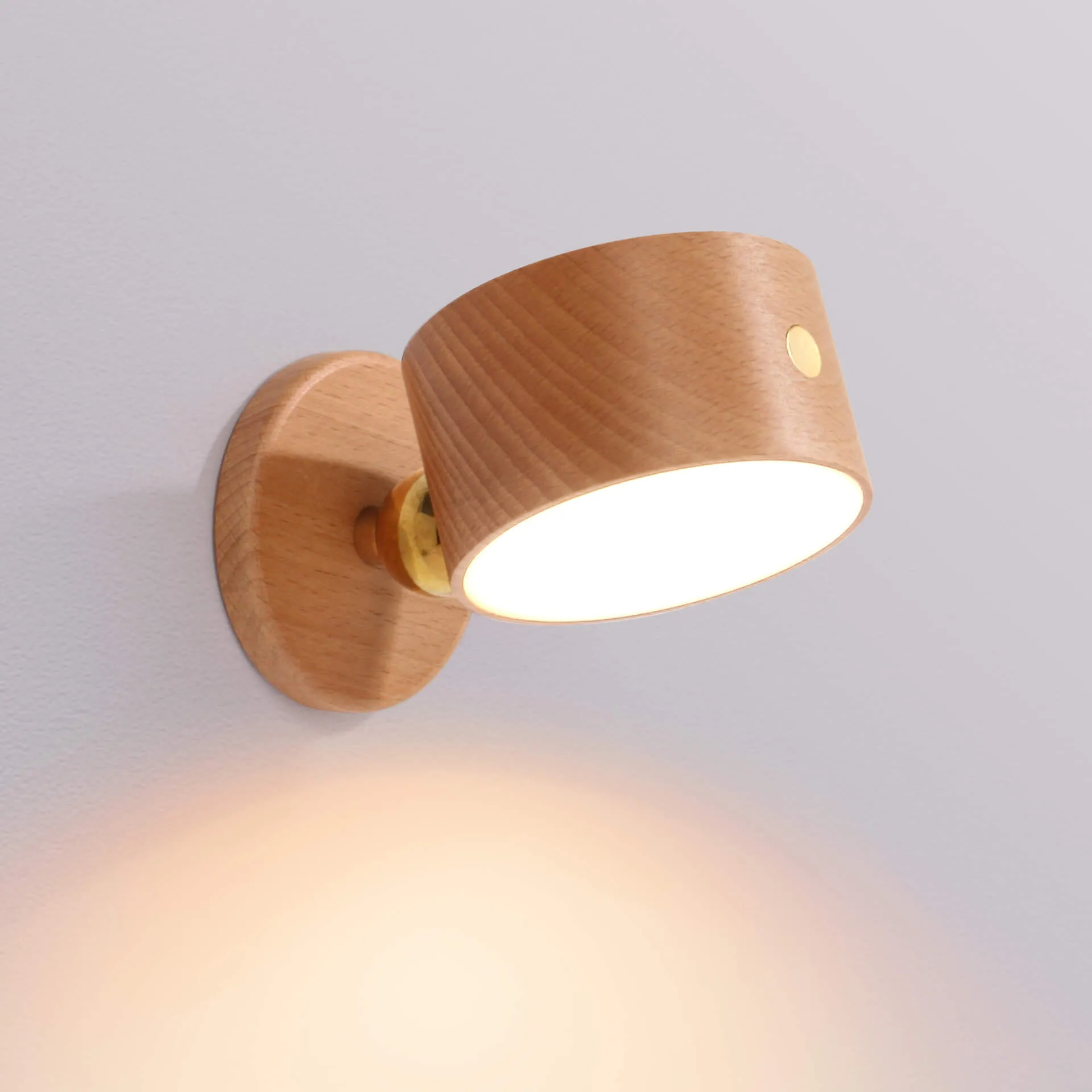 Minimalistische Holz USB wiederaufladbare Touch magnetische LED Nacht Wandleuchte Lampe Licht