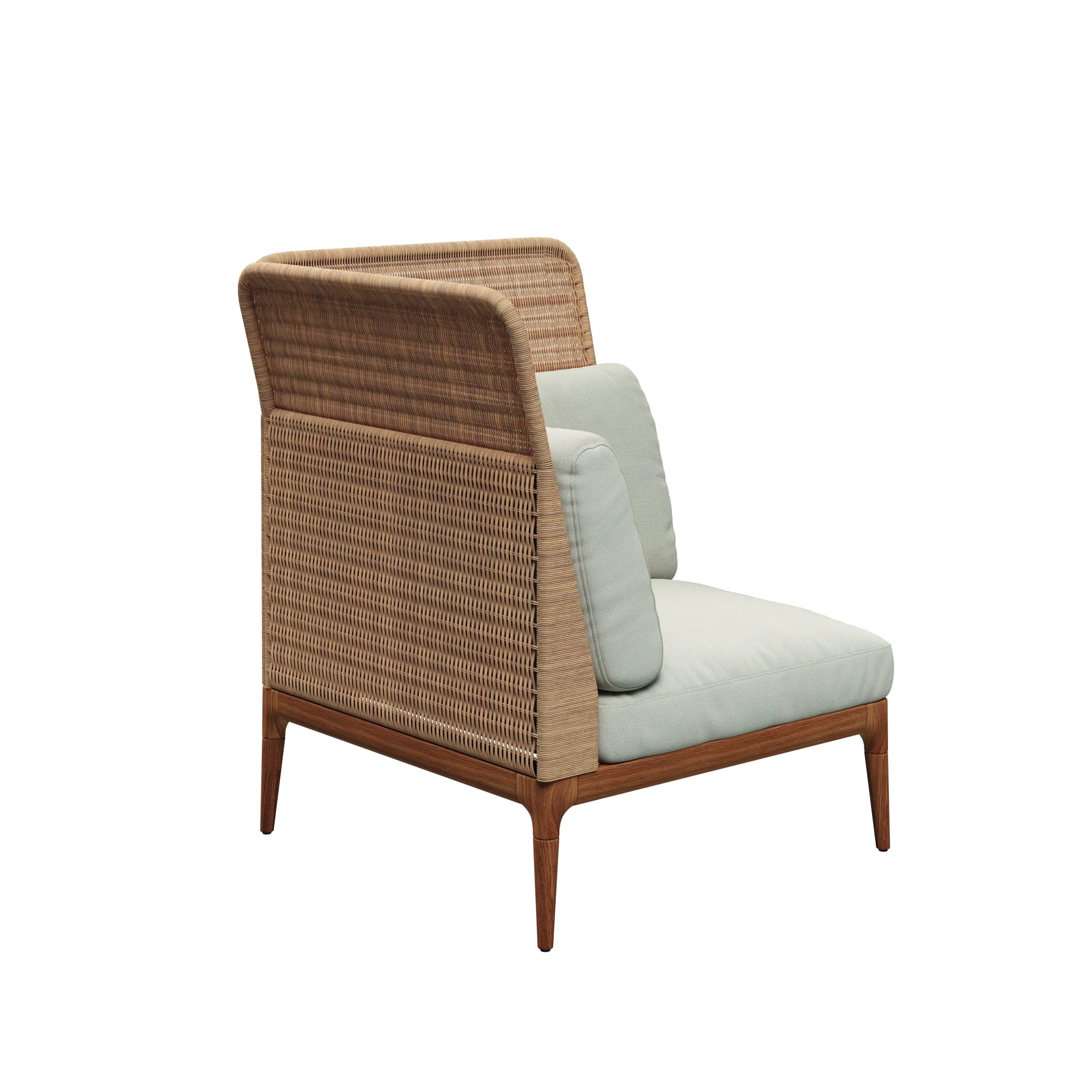 Gloster LIMA Lounge hohes Eck-Modul Teak/Outdoorstoff