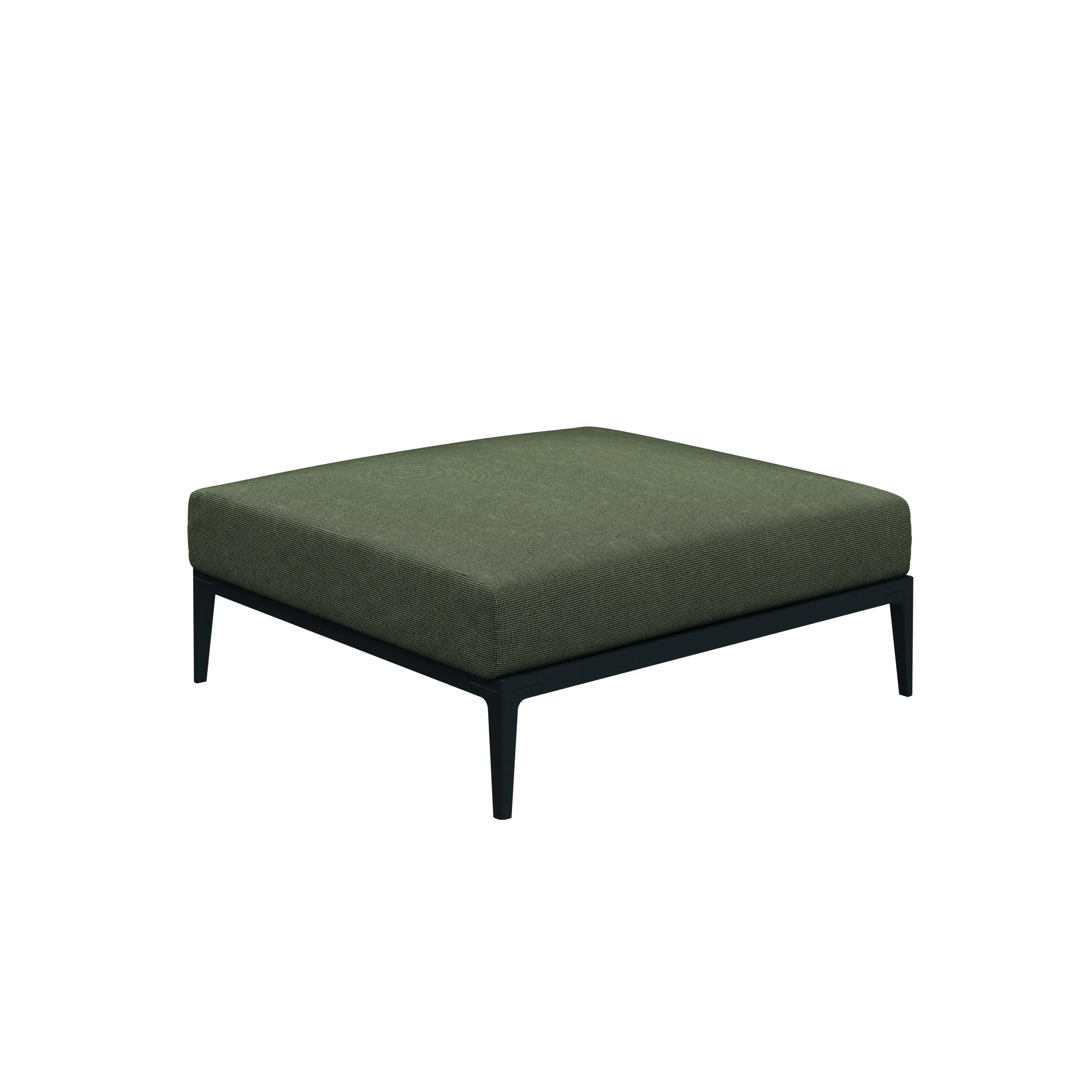 Gloster GRID Ottomane Aluminium/Outdoorstoff inkl. Kissen