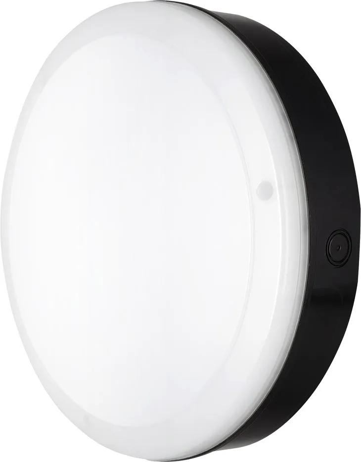 LEDVANCE SURFACE BULKHEAD 300 SENSOR EMERGENCY 15W 830 BK IP65