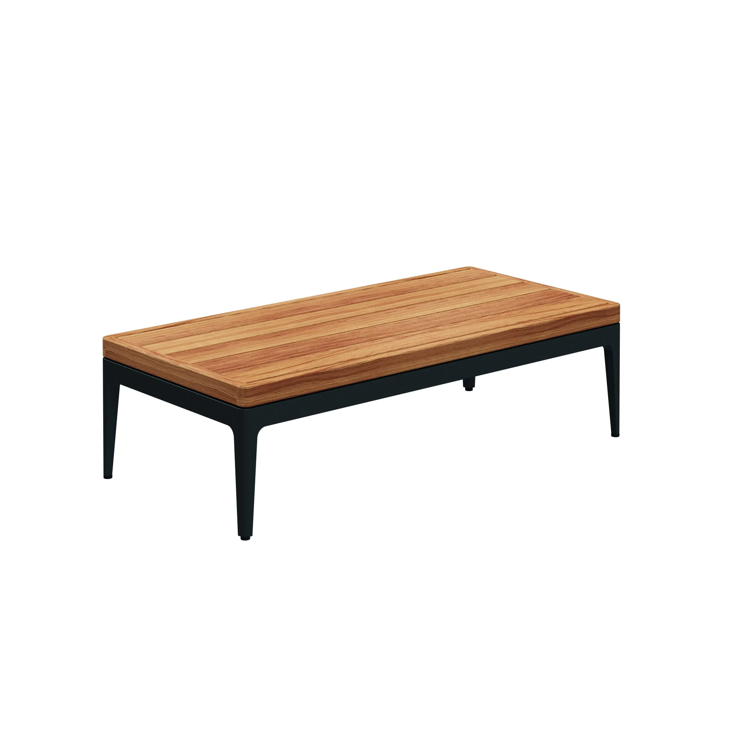 Gloster GRID Cabana Coffee Table Aluminium/Teak 103x50x29 cm