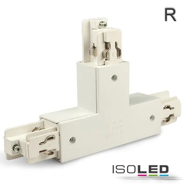 ISOLED 3-Phasen Classic T-Verbinder N-Leiter links Schutzleiter rechts weiß