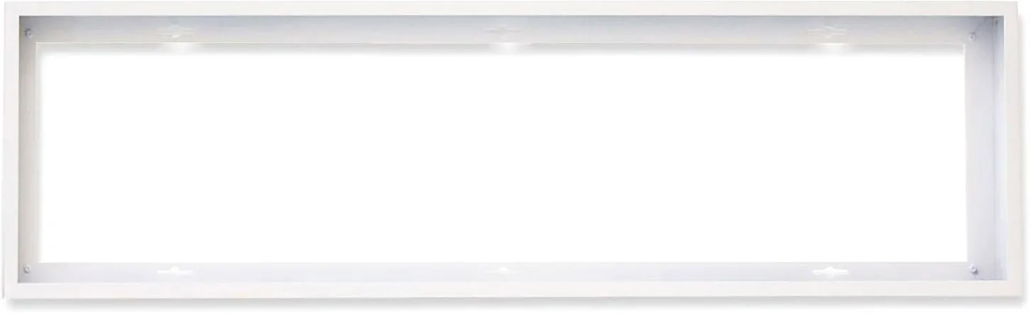ISOLED Aufbaurahmen weiß RAL 9016, Höhe 5cm, für LED Panels 1200x300, steckbare Schnellmontage