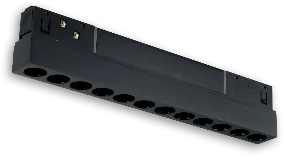 ISOLED Track48 Rasterleuchte 22cm schwarz, 12W, 36°, 48V DC, 3000K, CRI90