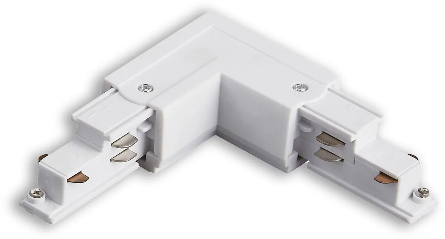 ISOLED 3-Phasen DALI L-Verbinder für Aufbauschiene, N-Leiter außen, weiß