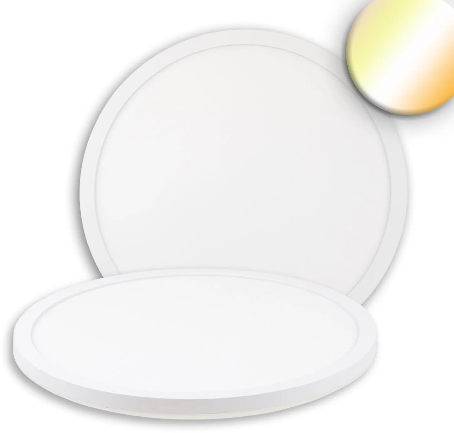 ISOLED LED Deckenleuchte Slim400 PRO, 25W, weiß, rund, IP44, DN400, 3000|4000|5000K, Up&Down