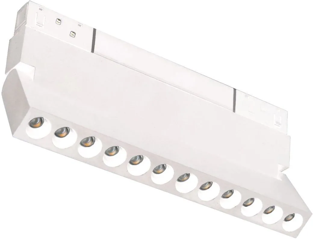 ISOLED Track48 Raster-Schienen-Strahler 22cm weiß, 12W, 36°, UGR