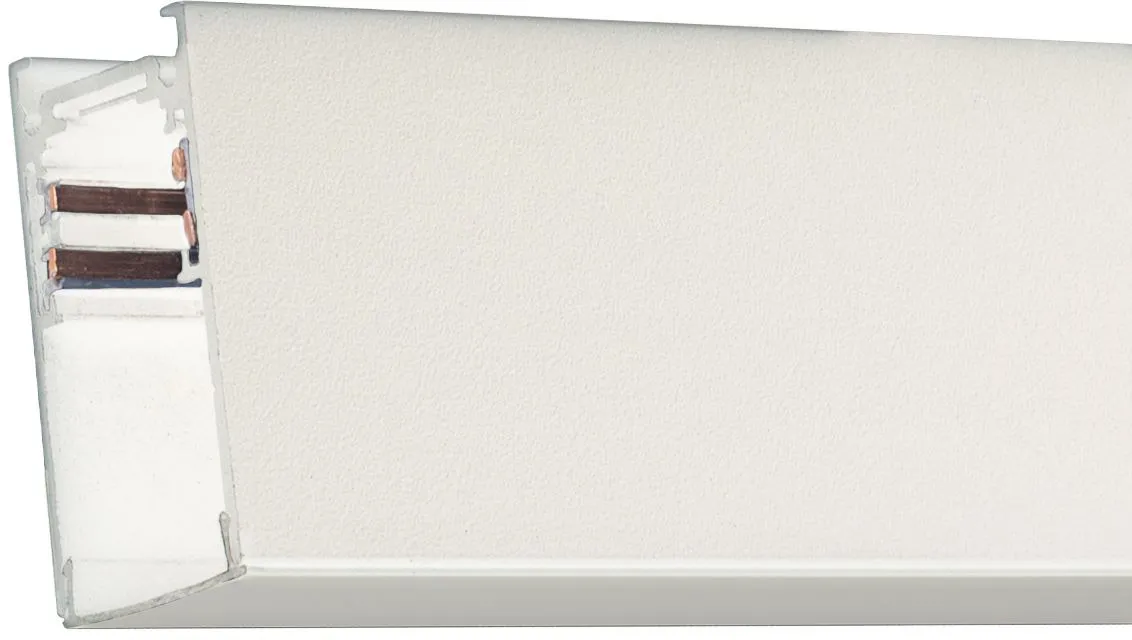 ISOLED Track48 Aufbauschiene, weiß, 200cm, 4-polig, inkl. Endkappen und Schutzcover