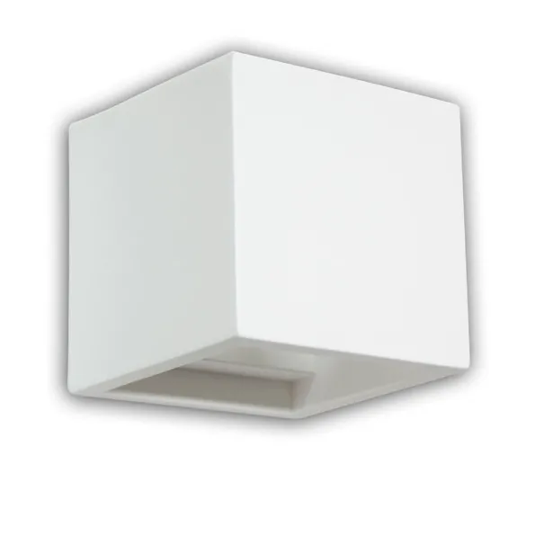 ISOLED Gips-Wandlampe G9 würfelförmig