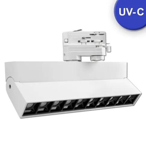 ISOLED UV-C 270nm Schienenstrahler für 3-Phasensystem 10W 50° weiß matt