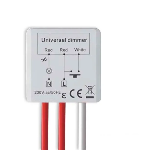 ISOLED Universal-Push Mini-Dimmer für dimmbare 230V Leuchten/Trafos