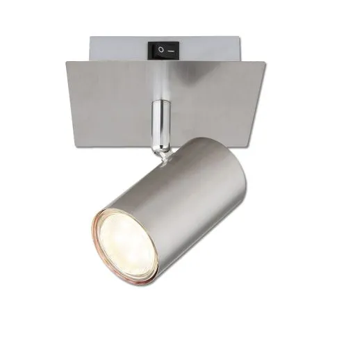 ISOLED Wandlampe GU10 nickel matt mit Schalter