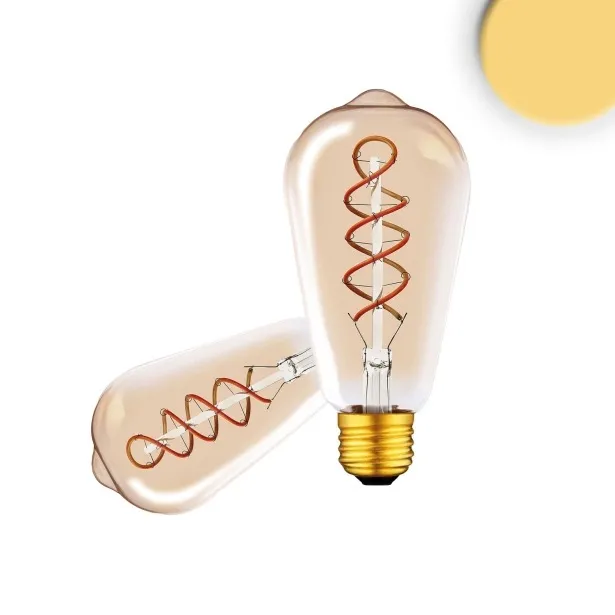 ISOLED Vintage LED Leuchtmittel ST64 Edisonbulb Amber 4W E27 2200K