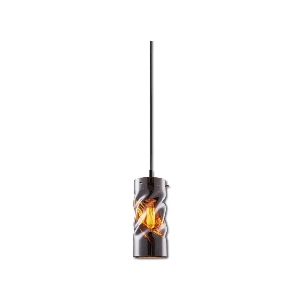 ISOLED Pendelleuchte Smoky curled Glas E27 300cm