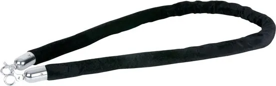 Showtec Samtseil Silber Haken - Schwarz