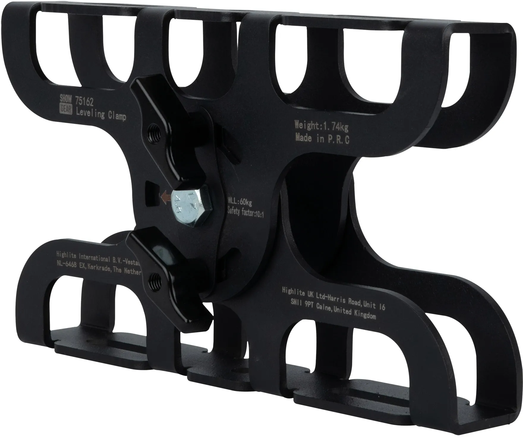 SHOWGEAR Nivellierklemme – Schwarz Gleicht schräge Befestigungspunkte aus