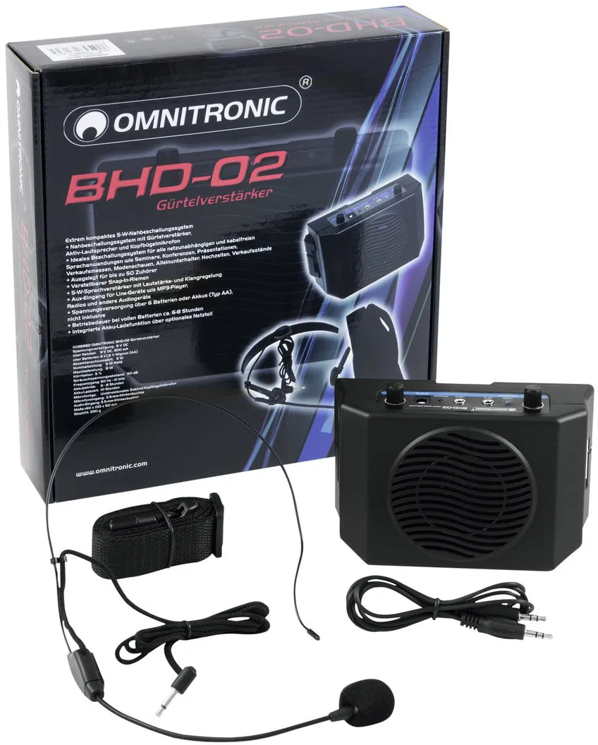 OMNITRONIC BHD-02 Gürtelverstärker