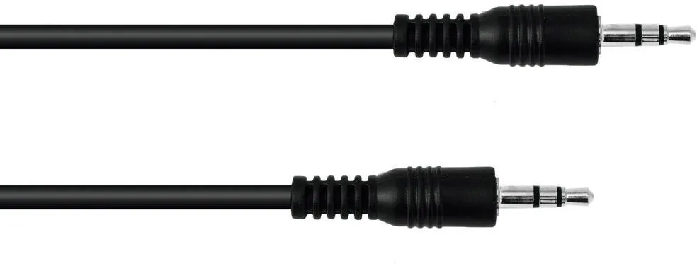 OMNITRONIC Klinkenkabel 3,5 stereo 1,5m sw