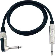 OMNITRONIC Klinkenkabel 6,3 mono 1x 90° 0,9m sw