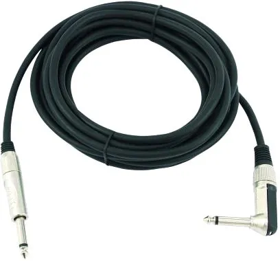 OMNITRONIC Klinkenkabel 6,3 mono 1x 90° 5m sw