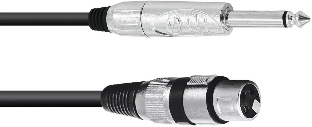 OMNITRONIC Adapterkabel XLR(F)/Klinke mono 5m sw