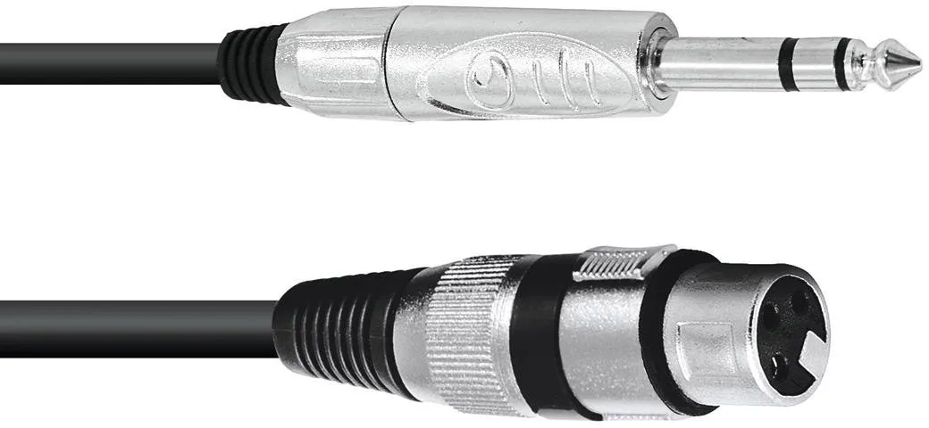 OMNITRONIC Adapterkabel XLR(F)/Klinke stereo 2m sw