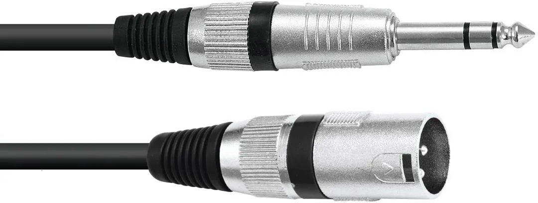 OMNITRONIC Adapterkabel XLR(M)/Klinke stereo 5m sw