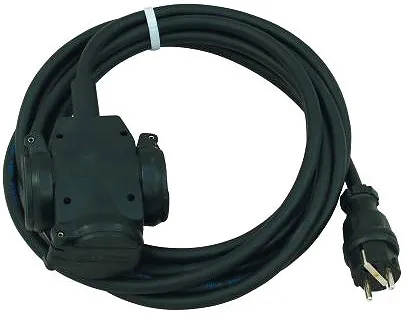 PSSO Verlängerung 3x2,5 5m 3-fach sw