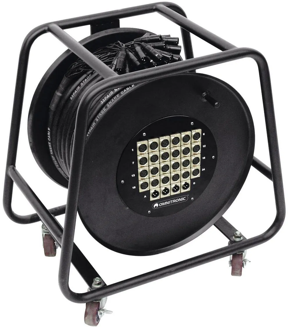 OMNITRONIC Multicore Stagebox 24/4 30m Trommel