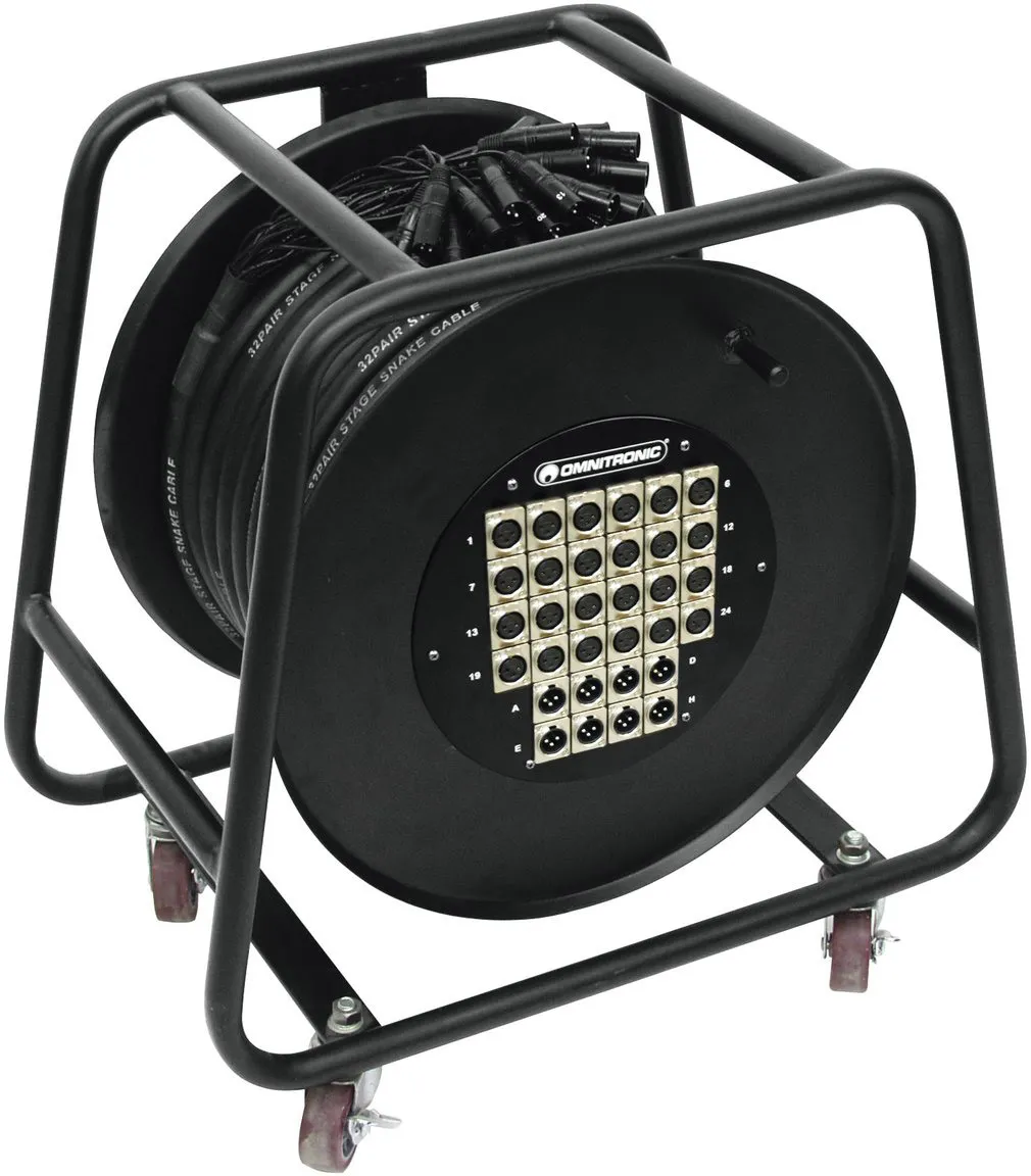 OMNITRONIC Multicore Stagebox 24/8 30m Trommel