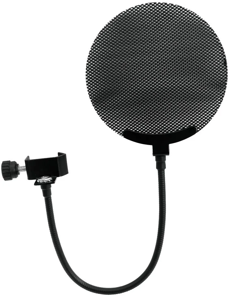 OMNITRONIC Mikrofon-Popfilter, Metall schwarz