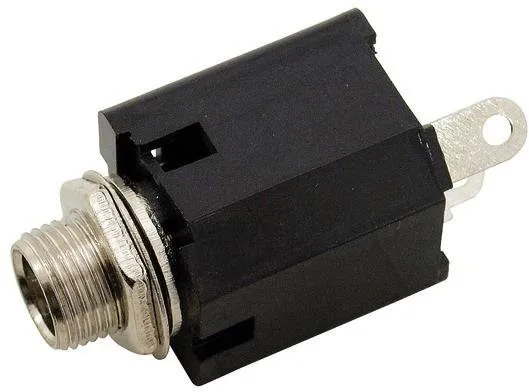 Klinken-Einbaubuchse mono 6,3mm isol.