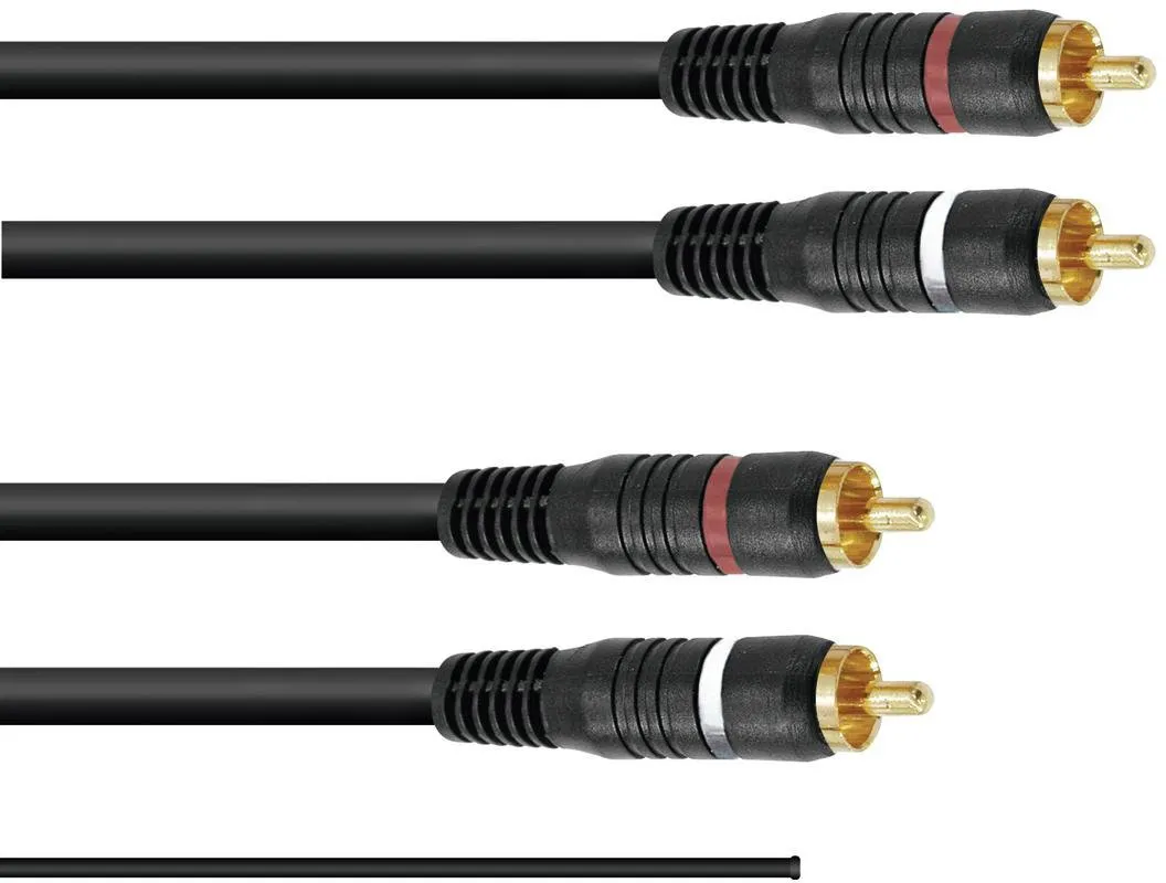 OMNITRONIC Cinch Kabel 2x2 Erdung 1,5m