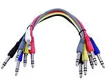 OMNITRONIC Klinkenkabel 6,3 Patchcord stereo 6x0,6m