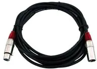 OMNITRONIC XLR Kabel 3pol 10m sw/rt