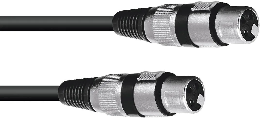 OMNITRONIC Adapterkabel XLR(F)/XLR(F) 0,2m sw