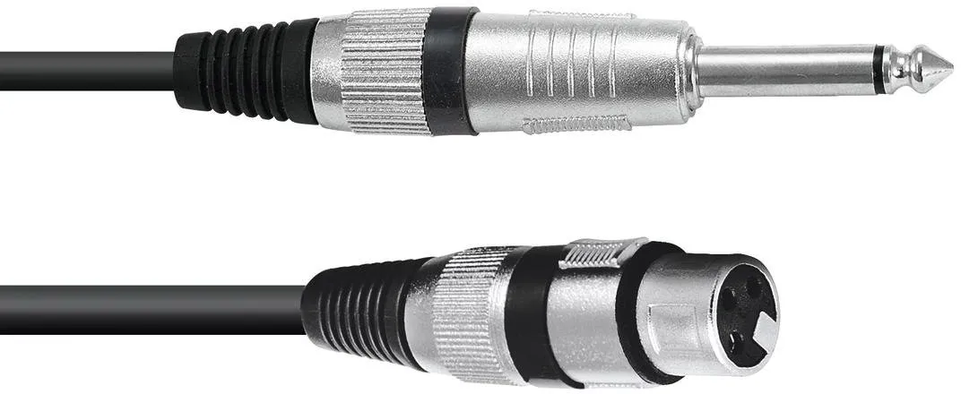 OMNITRONIC Adapterkabel XLR(F)/Klinke mono 0,9m sw