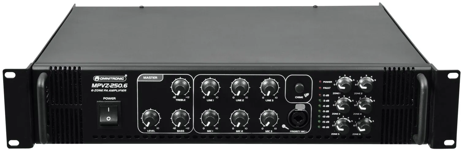 OMNITRONIC MPVZ-250.6 Mischverstärker