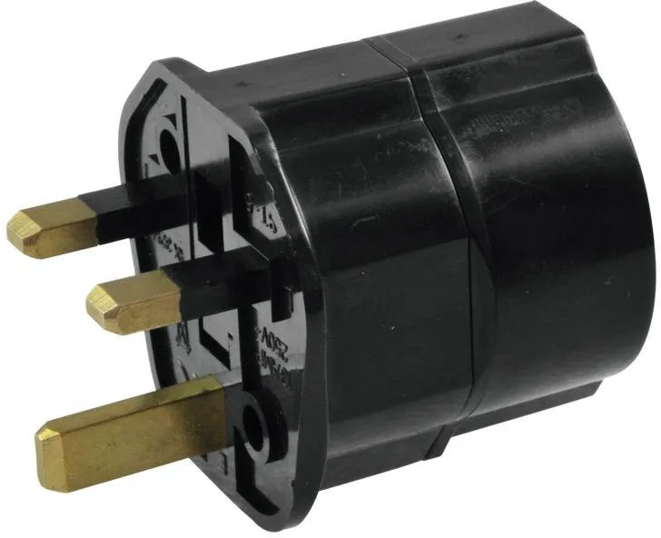 OMNITRONIC Adapter EU/UK Stecker 13A sw