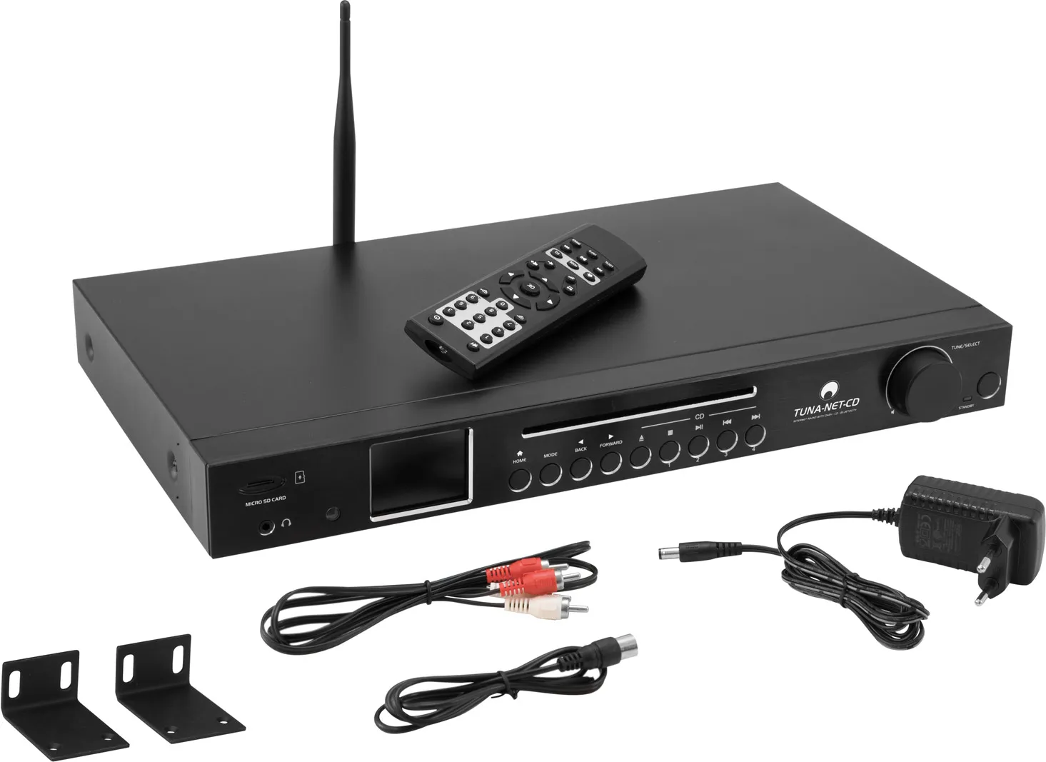 OMNITRONIC TUNA-NET-CD 19" Internetradio mit DAB+, Bluetooth und CD-Player