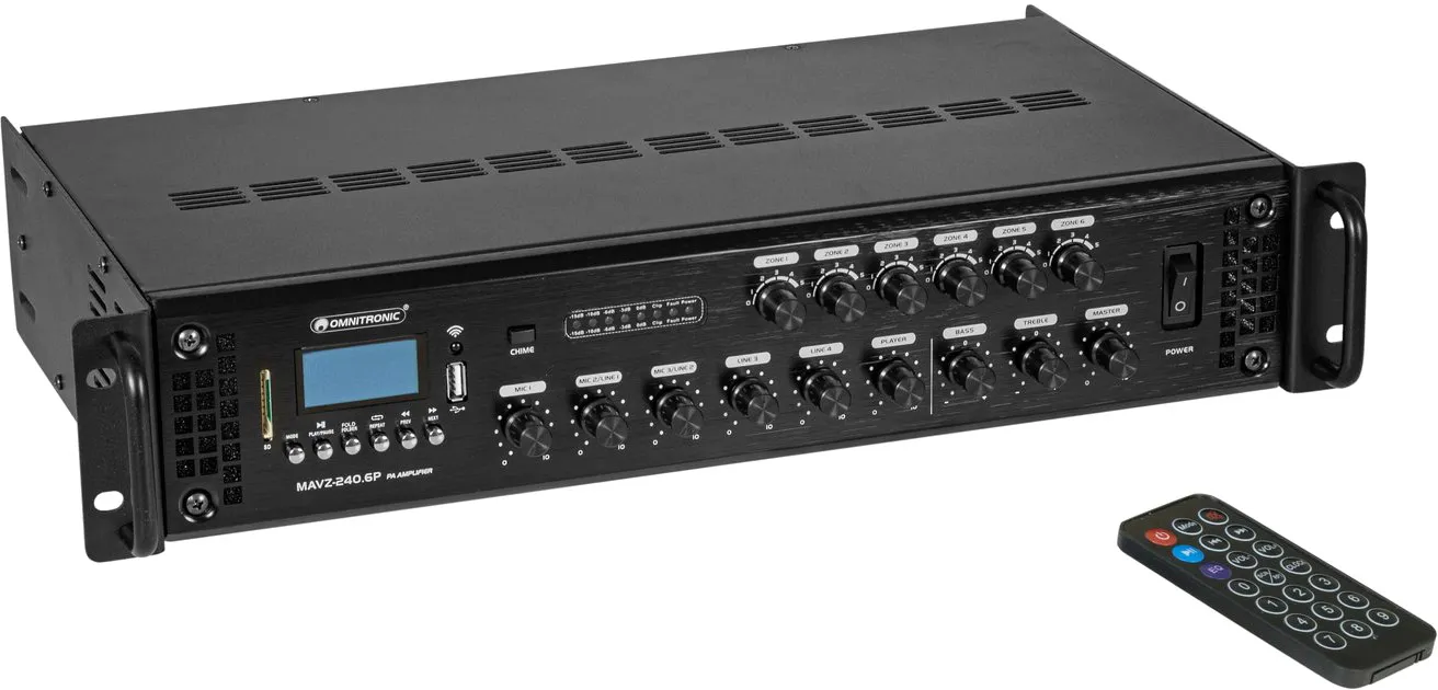 OMNITRONIC MAVZ-240.6P ELA-Mischverstärker