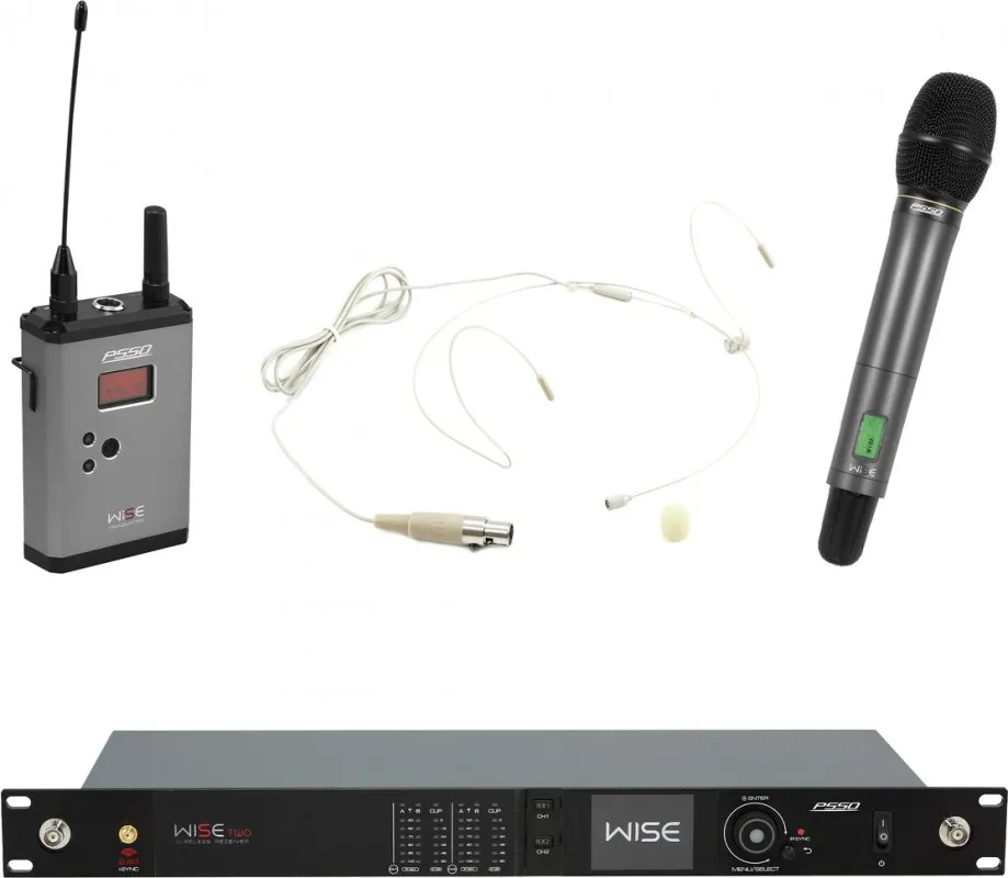 PSSO Set WISE TWO + Dyn. Funkmikrofon + BP + Headset 823-832/863-865MHz