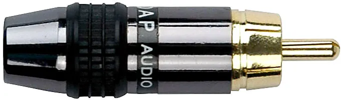 DAP RCA Verbinder male, Schwarz/Schwarz