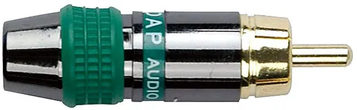 DAP RCA Verbinder male, Schwarz/Grün