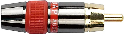 DAP RCA Verbinder male, Schwarz/Rot