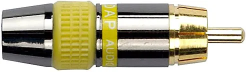 DAP RCA Verbinder male, Schwarz/Gelb