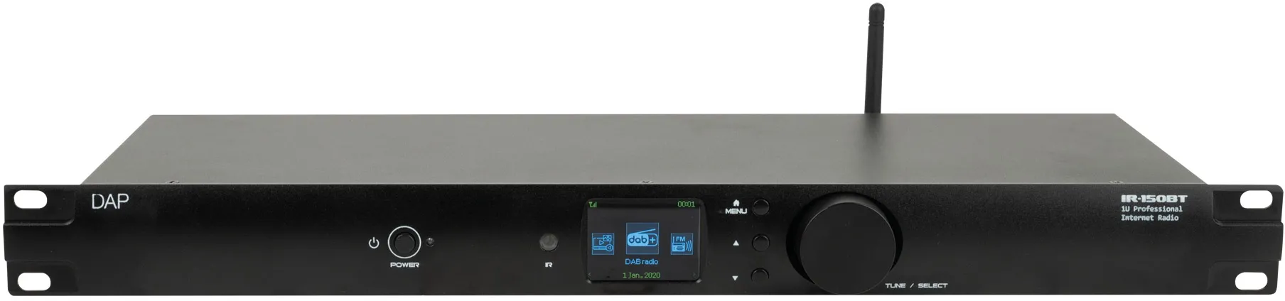 DAP-Audio IR-150BT Media Player 1U Internetradio mit WLAN, DAB+ und kabelloser Audioübertragung