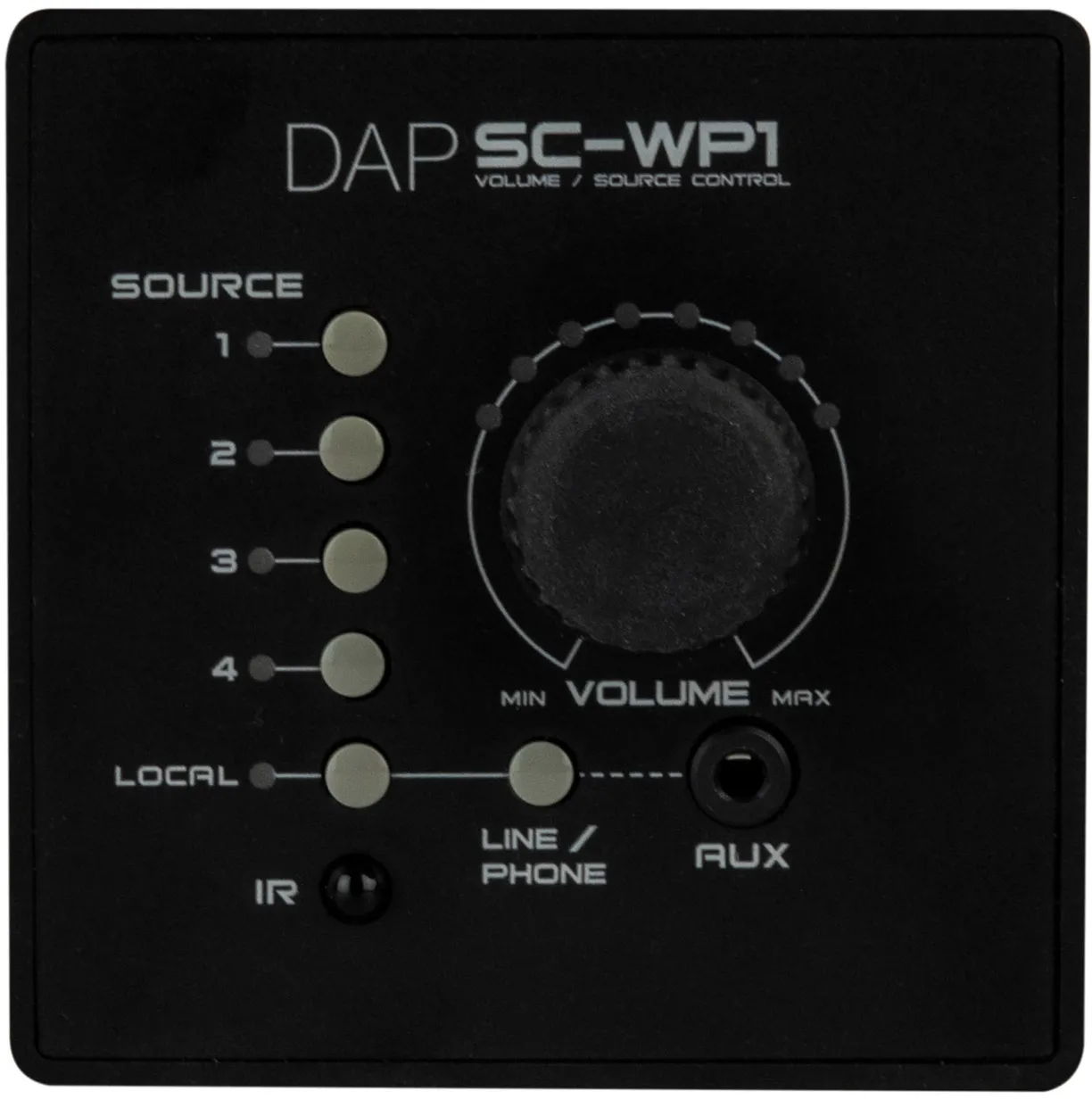 DAP-Audio SC-WP1 Wandbedienfeld für SC-5.2 Source Control – schwarz