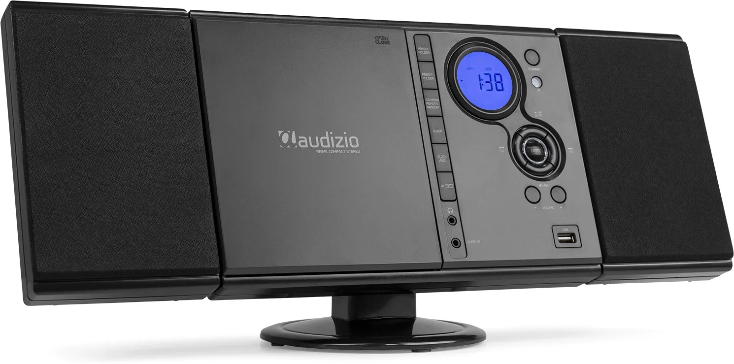 Audizio Reims Kompakt-Stereoanlage Schwarz -B-Stock-