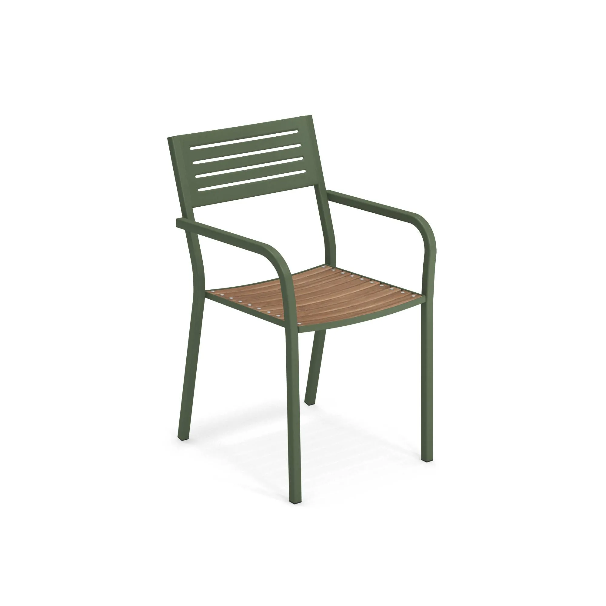 Emu Segno Armlehnstuhl Stahl/Teak